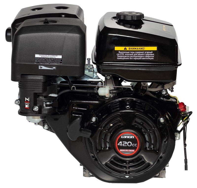 Двигатель Loncin G420F (B type) конусный вал 45.5мм 