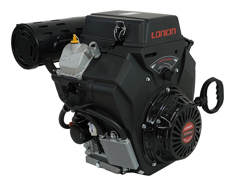 Двигатель Loncin LC2V80FD (H type) V-образн,764 см куб, D25 мм,20А руч и эл/зап(тросовое управление)