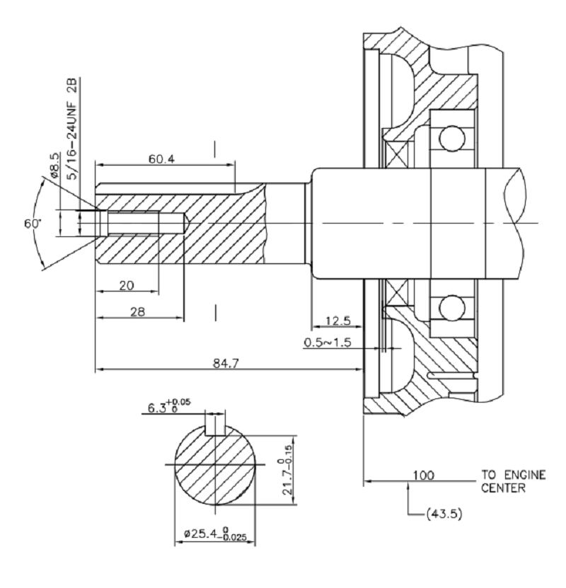 Коленвал G420F D25,4 мм (А2 type)/130290186-0002