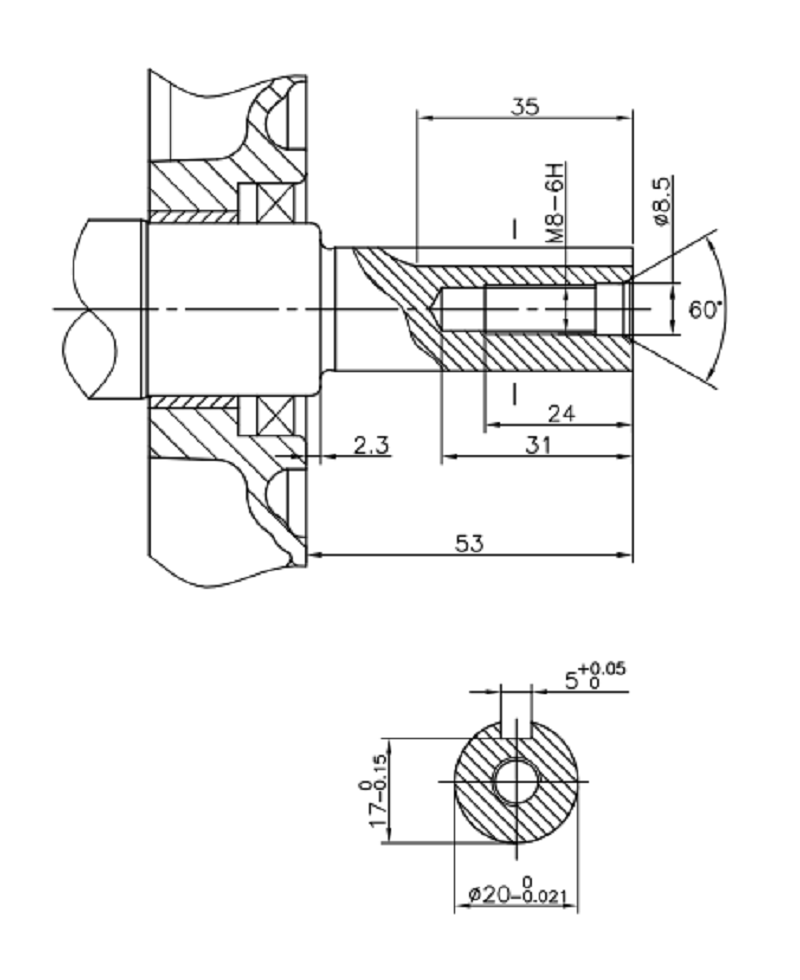 Коленвал LC175F-2 D20 мм (B18 type)/130290624-0001