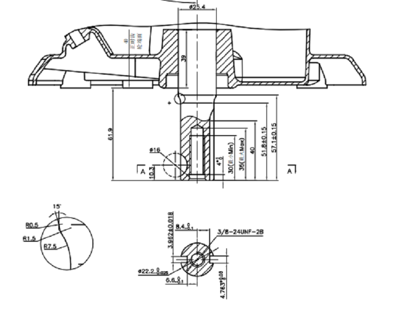 Коленвал LC1P65FE D22,2 мм (B type)/130290413-0001