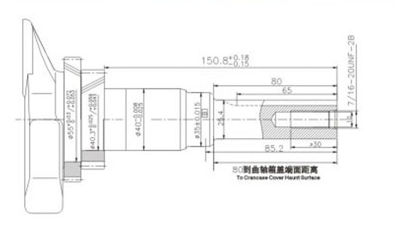 Коленвал LC1P96F D25,4 мм (A type)/130290397-0001
