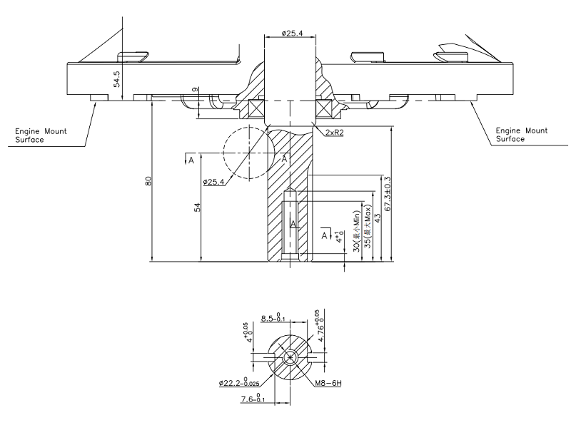 Коленвал LC1P65FA D22,2 мм (X type)/130290579-0001