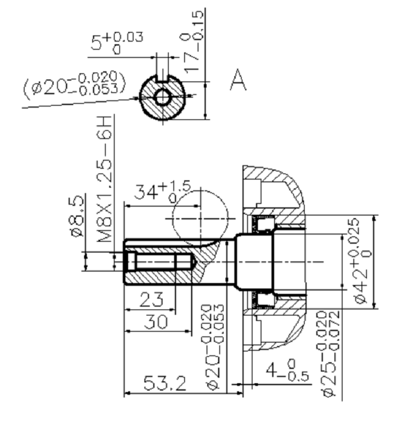 Коленвал Diesel D230F(D) (LCD170F(D)) D20 мм (A type)/130290558-0001