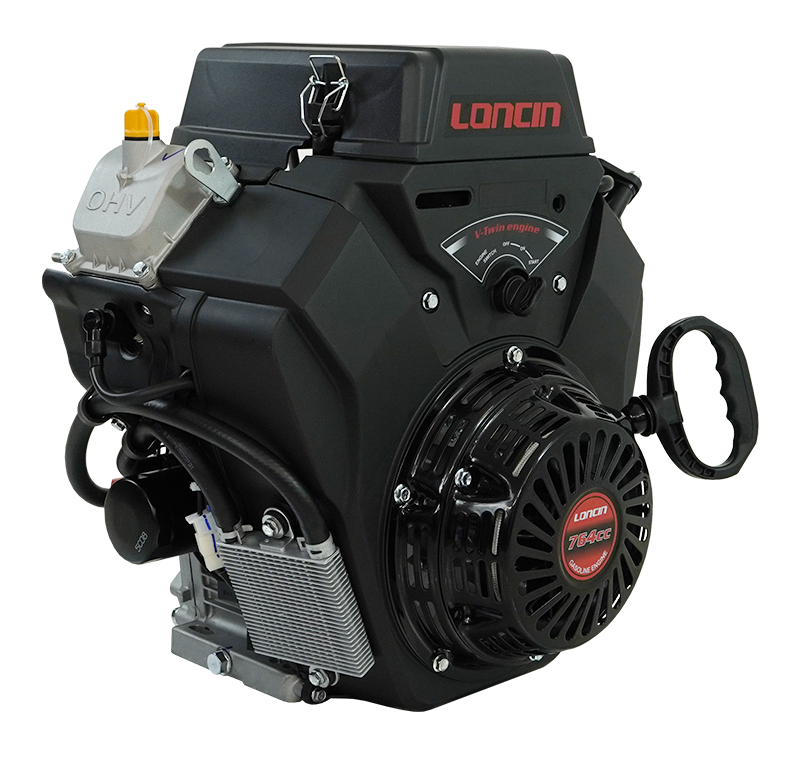 Двигатель Loncin LC2V80FD (H type) V-образн,764 см3, D25 мм, 20А руч. и эл.запуск (б/глуш)(трос.упр)