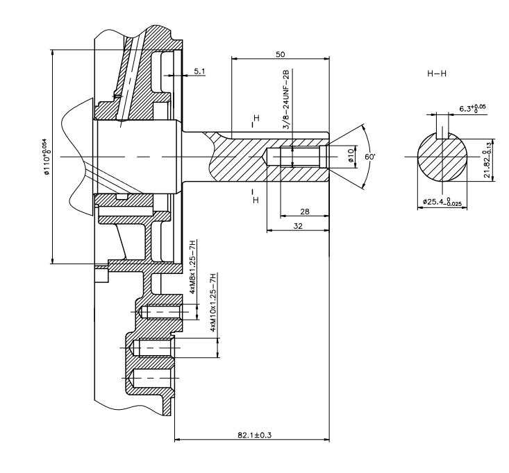 Коленвал LC2V78F-2 D25,4 мм (A type)/130290216-0001