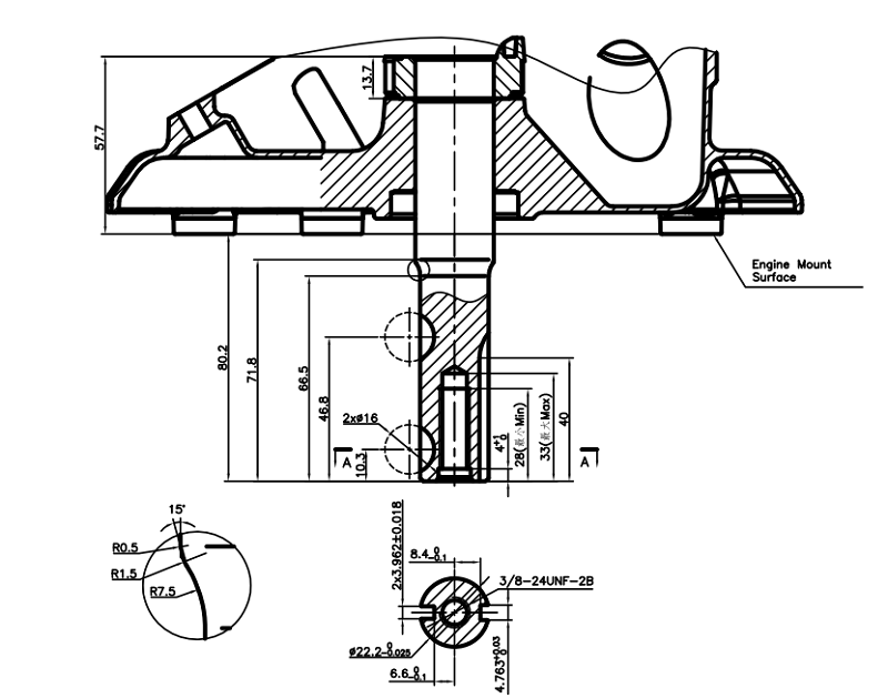 Коленвал LC1P65FE-2 D22,2 мм (F type)/130290672-0001